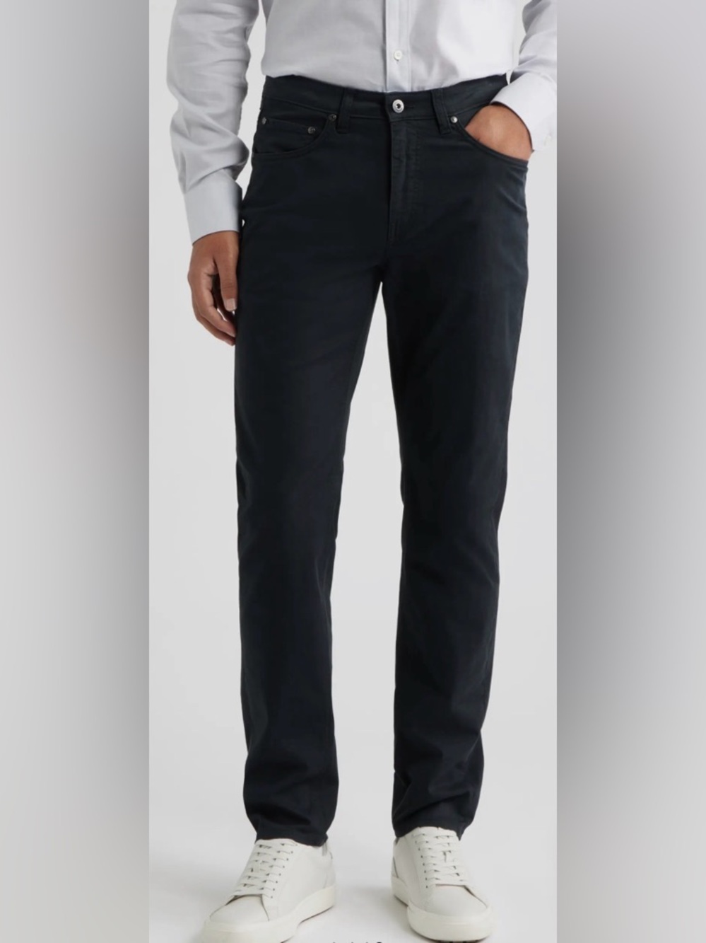 BNWOT Bugatchi Mens Black Cotton Stretch Jeans, size 34, retails for $225!
